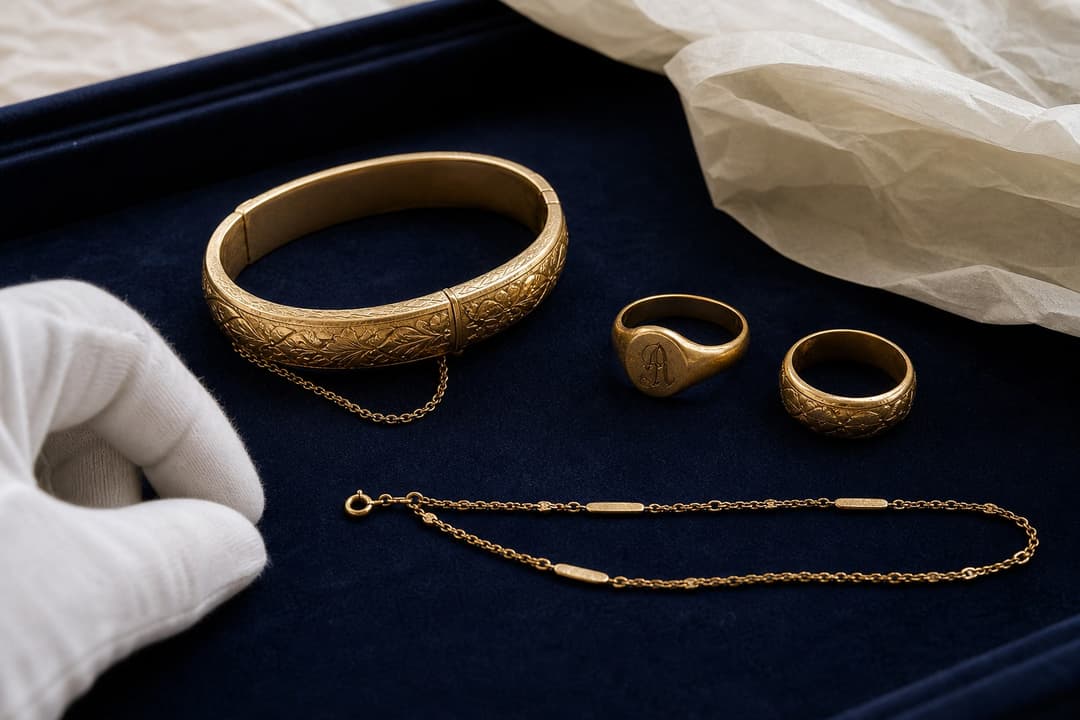 Bijoux en or portés à la main